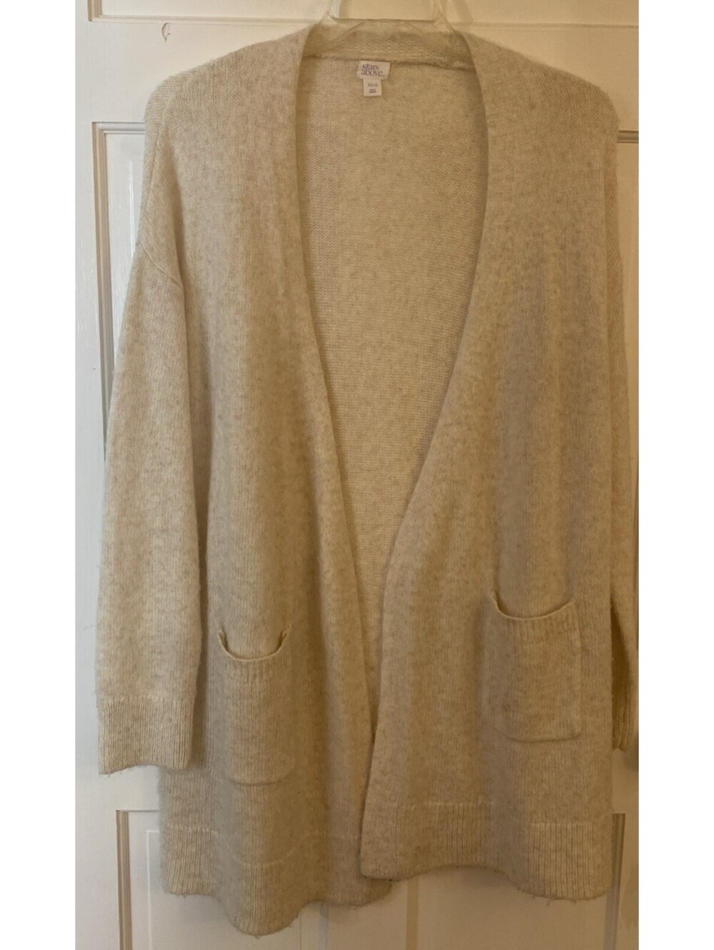 Target Cream Fluffy Oversized Women's Cardigan Sweater Size XS/S - 36” Long